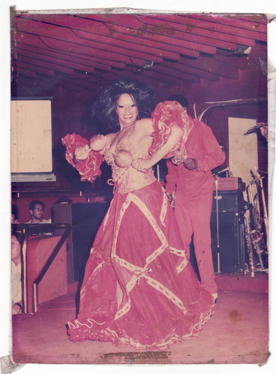 Veronica Garcia on stage in Budapest, Hungary. 1985. Color print.